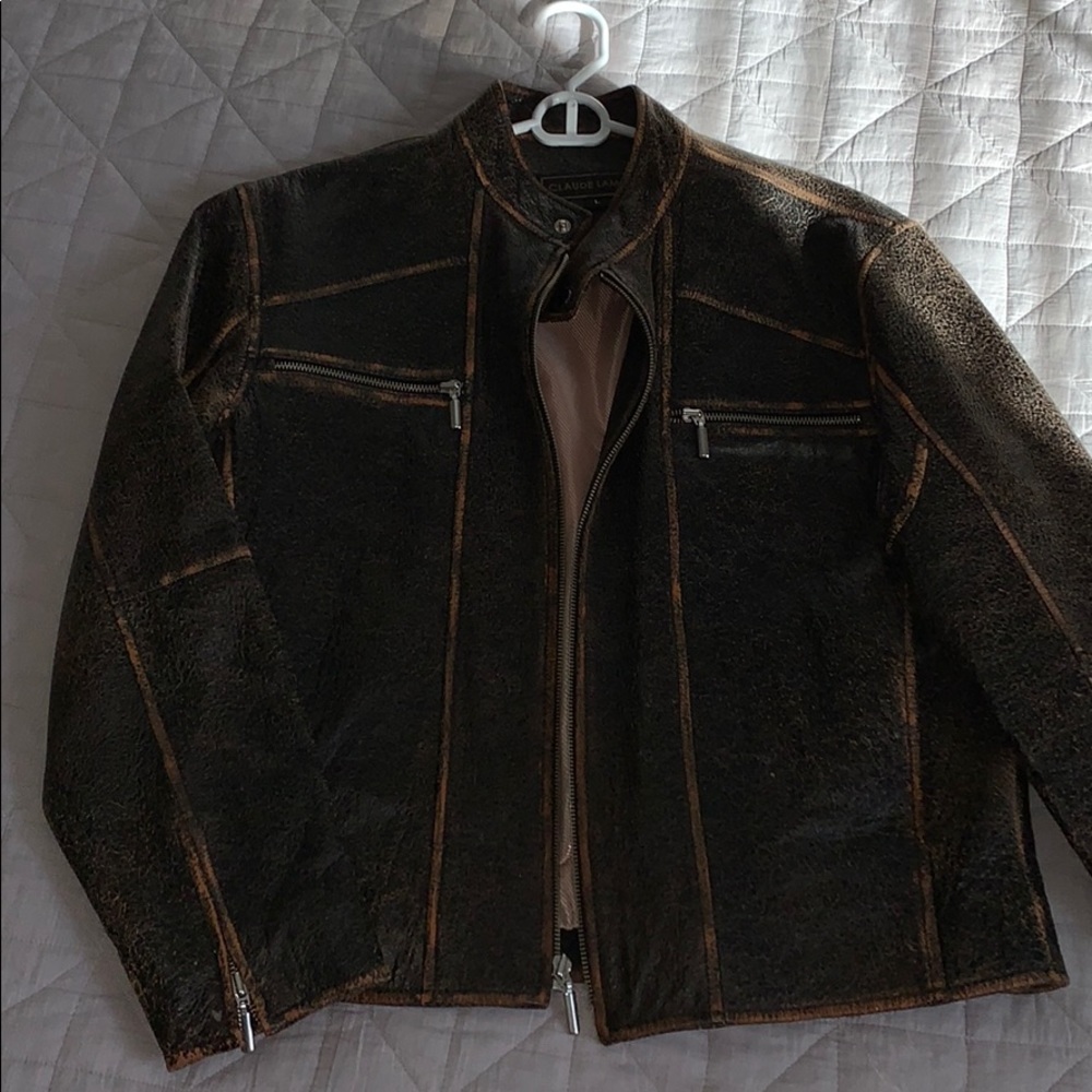 Leather Claude Lamont 100% genuine leather jacket
